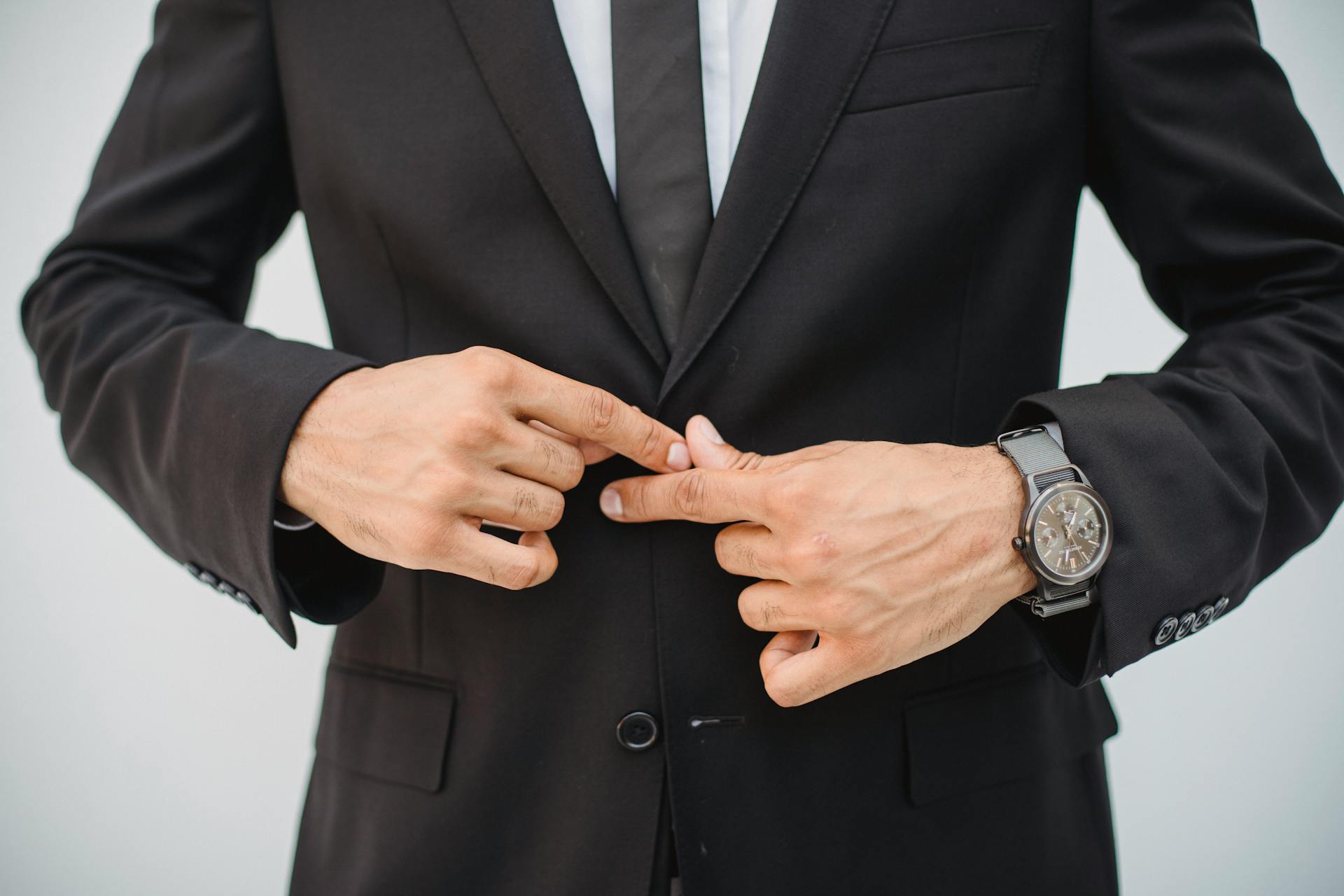 Close-up of a man in a black suit | Source: Pexels