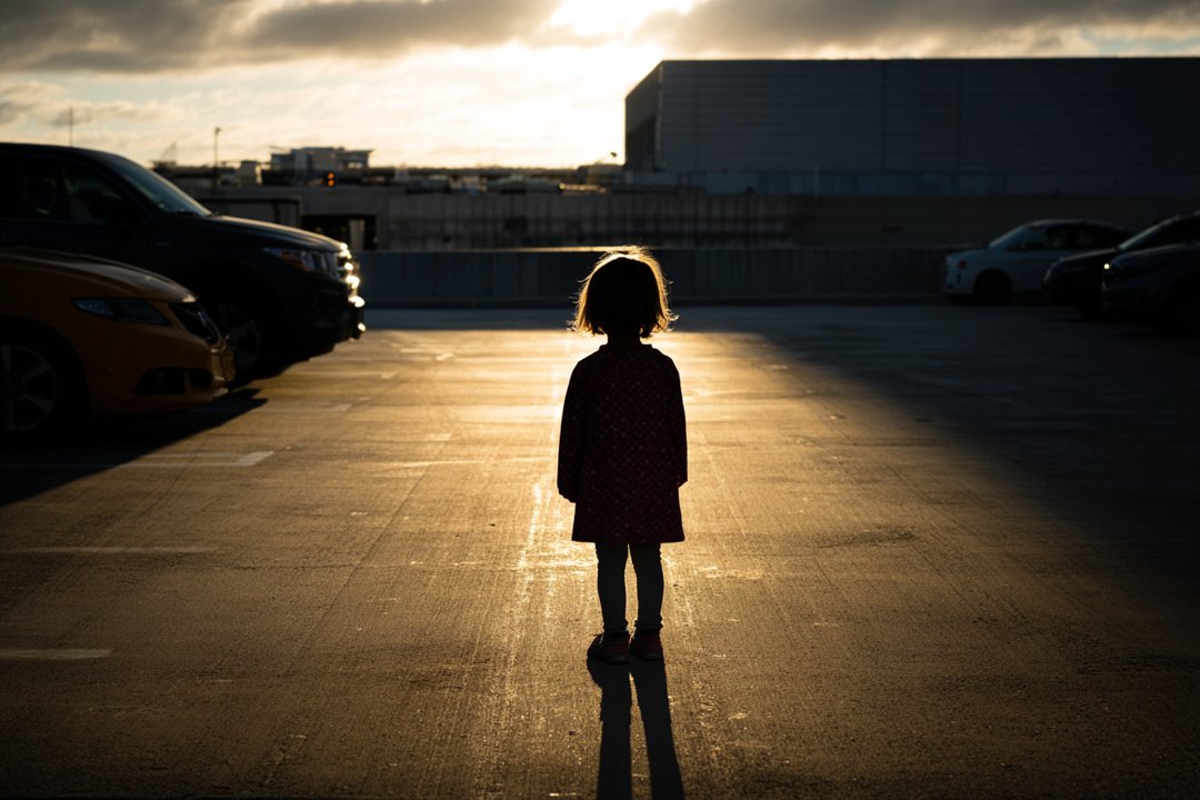 A silhouette of a little girl | Source: Midjourney
