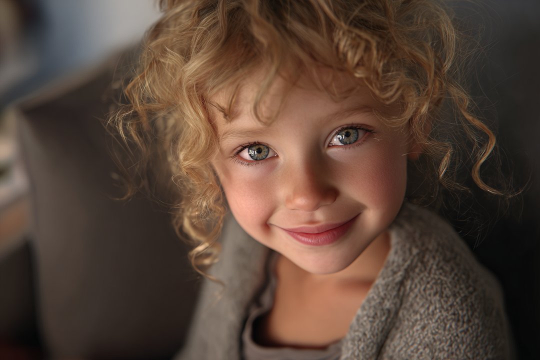 A little girl smiling | Source: Midjourney
