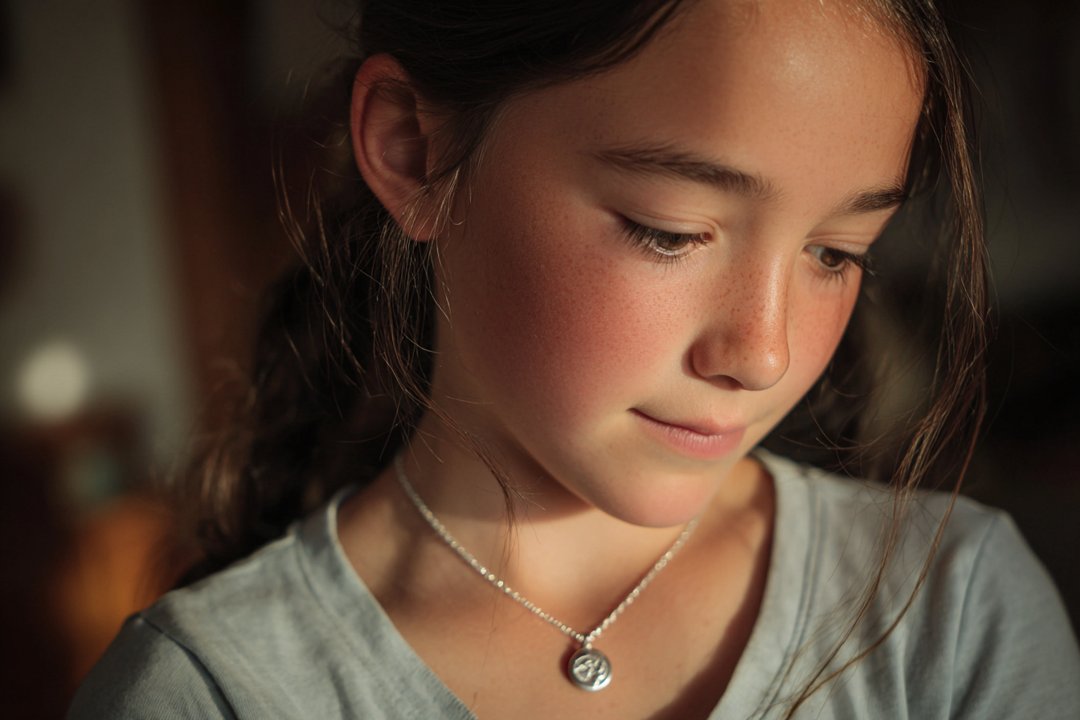 A girl looking down | Source: Midjourney