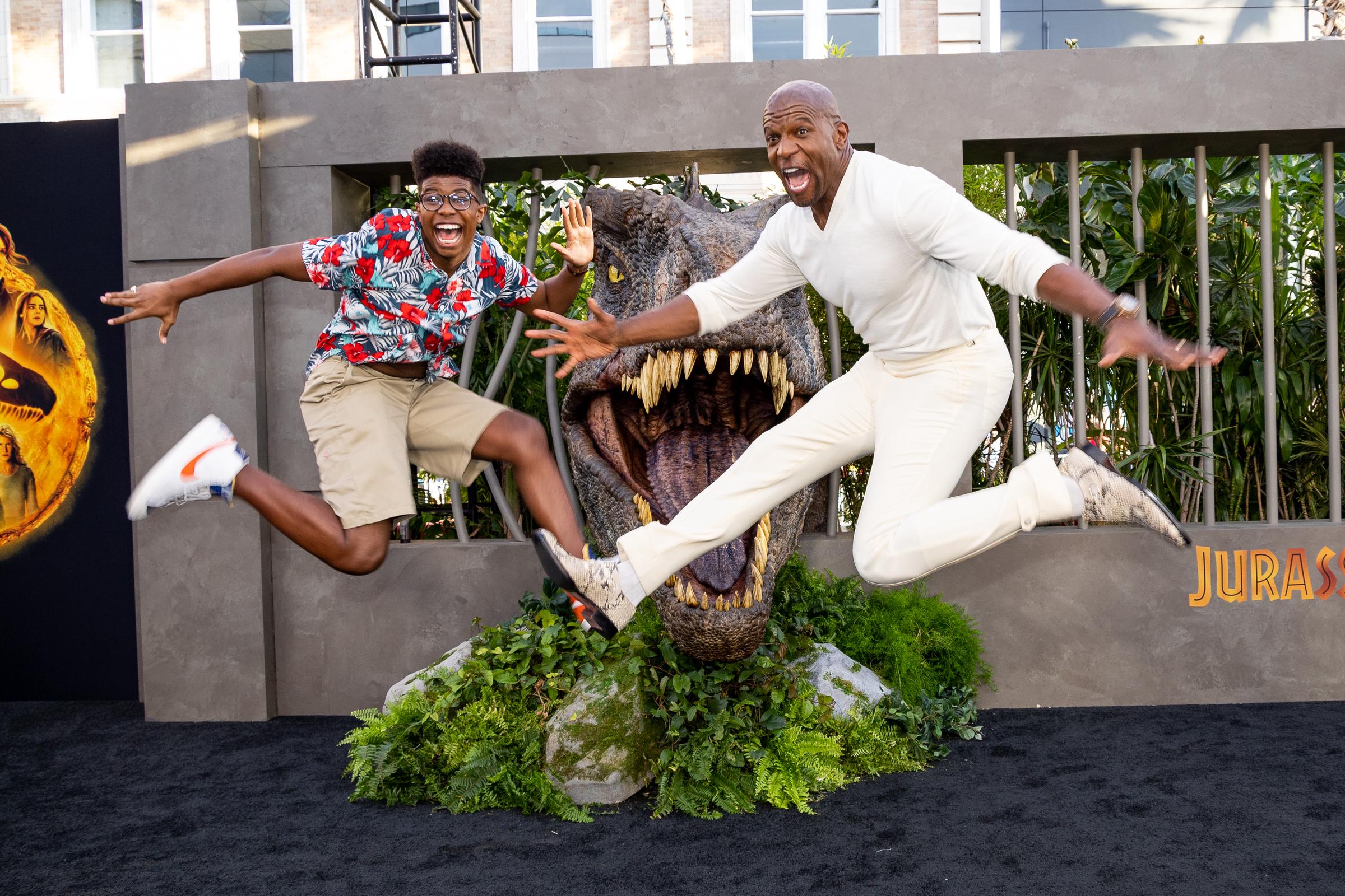 Isaiah and Terry Crews attend the Los Angeles premiere of