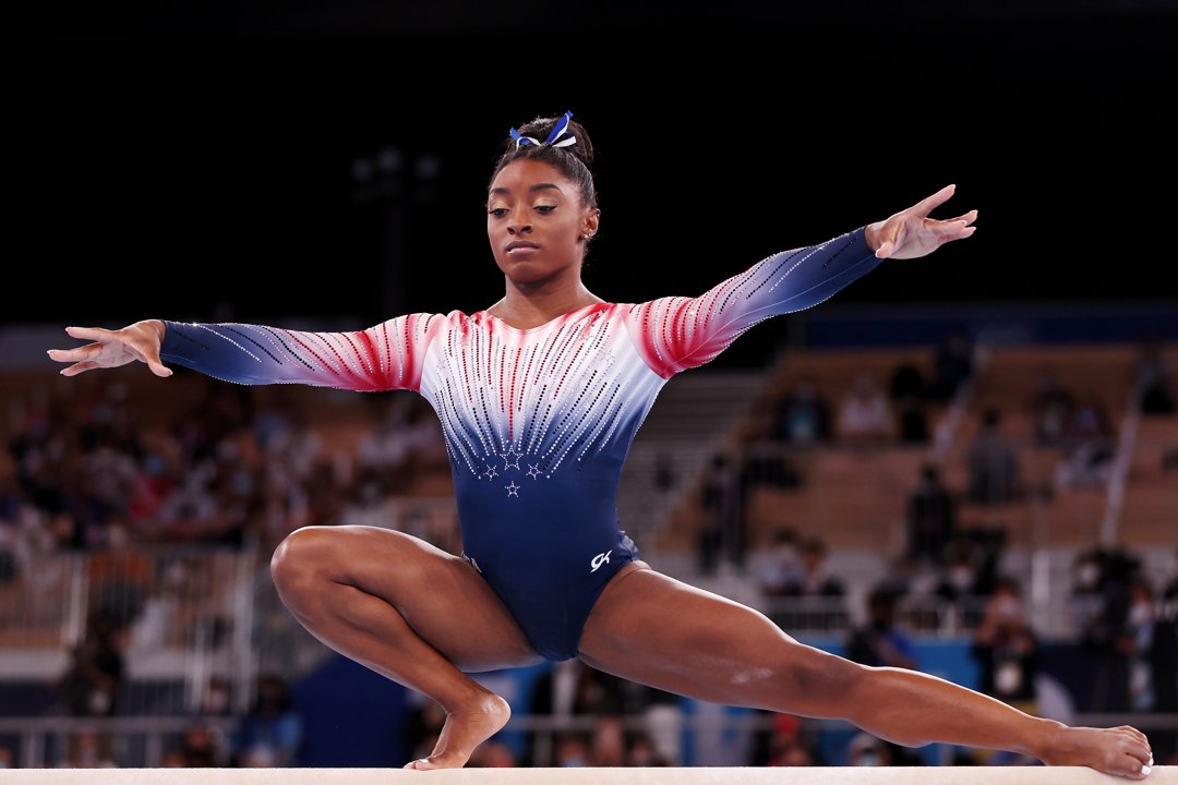 Simone Biles competes in the Women's Balance Beam Final on day 11 of the Tokyo Olympic Games on August 03, 2021 | Source: Getty Images