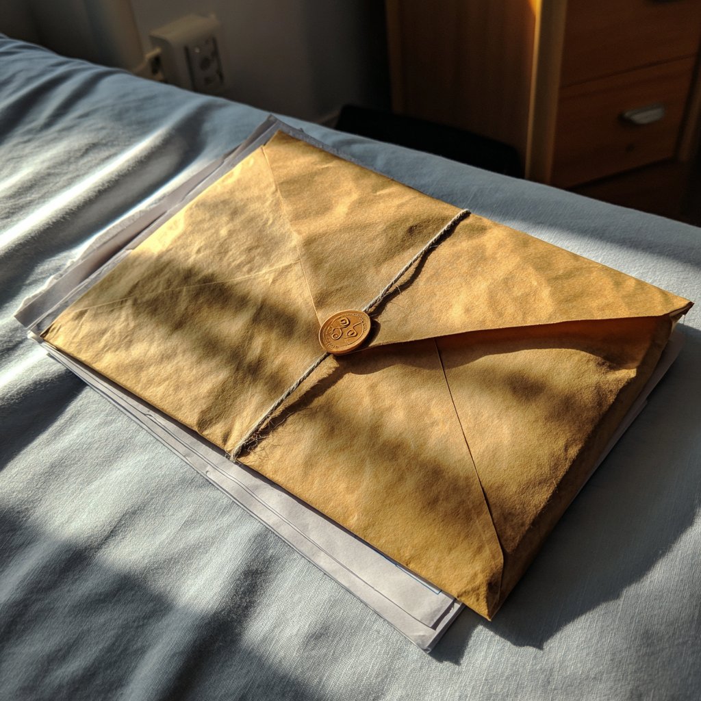 An envelope on a hospital bed | Source: Midjourney