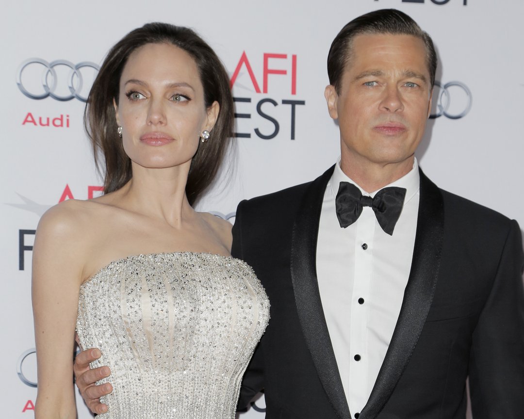 Angelina Jolie and Brad Pitt during the