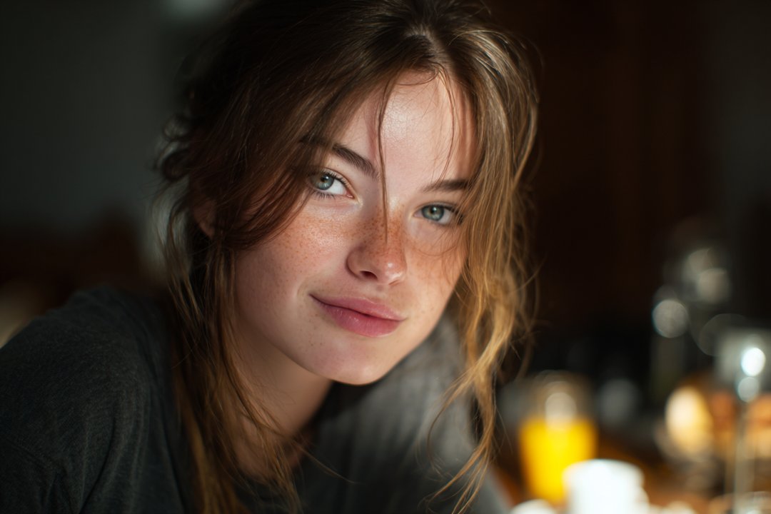 A young girl smiling | Source: Midjourney