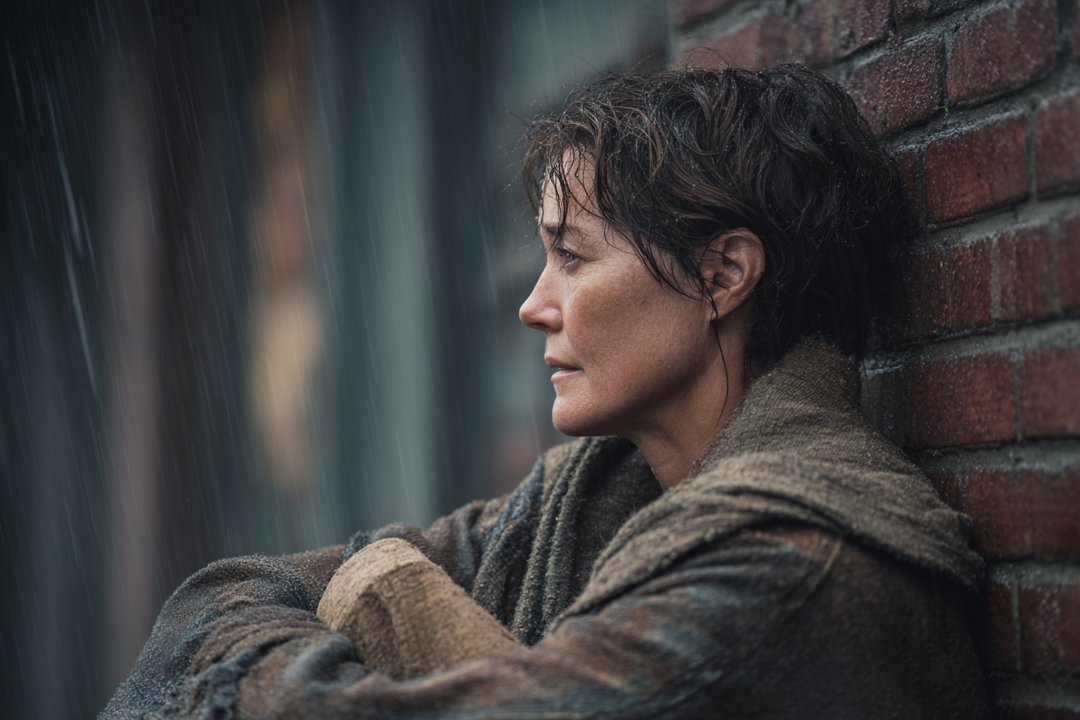 A homeless woman | Source: Midjourney