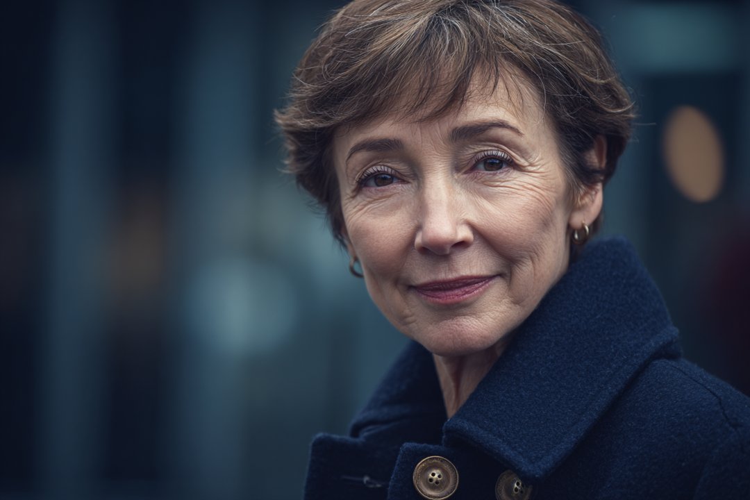 A woman looking straight ahead | Source: Midjourney