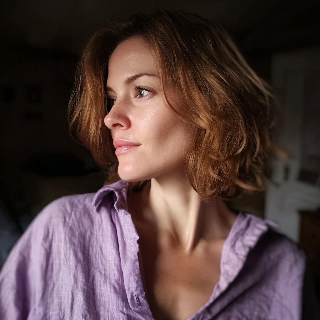 A pensive woman standing in a bedroom | Source: Midjourney
