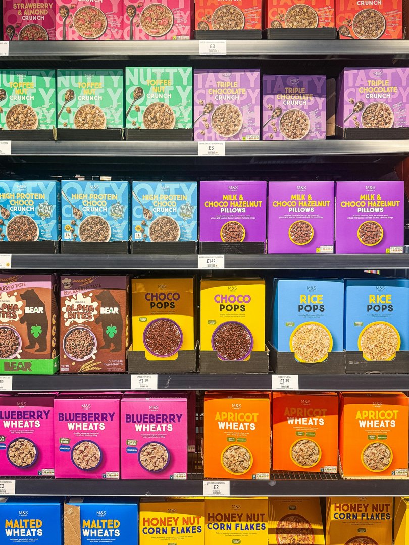 The cereal aisle of a grocery store | Source: Pexels