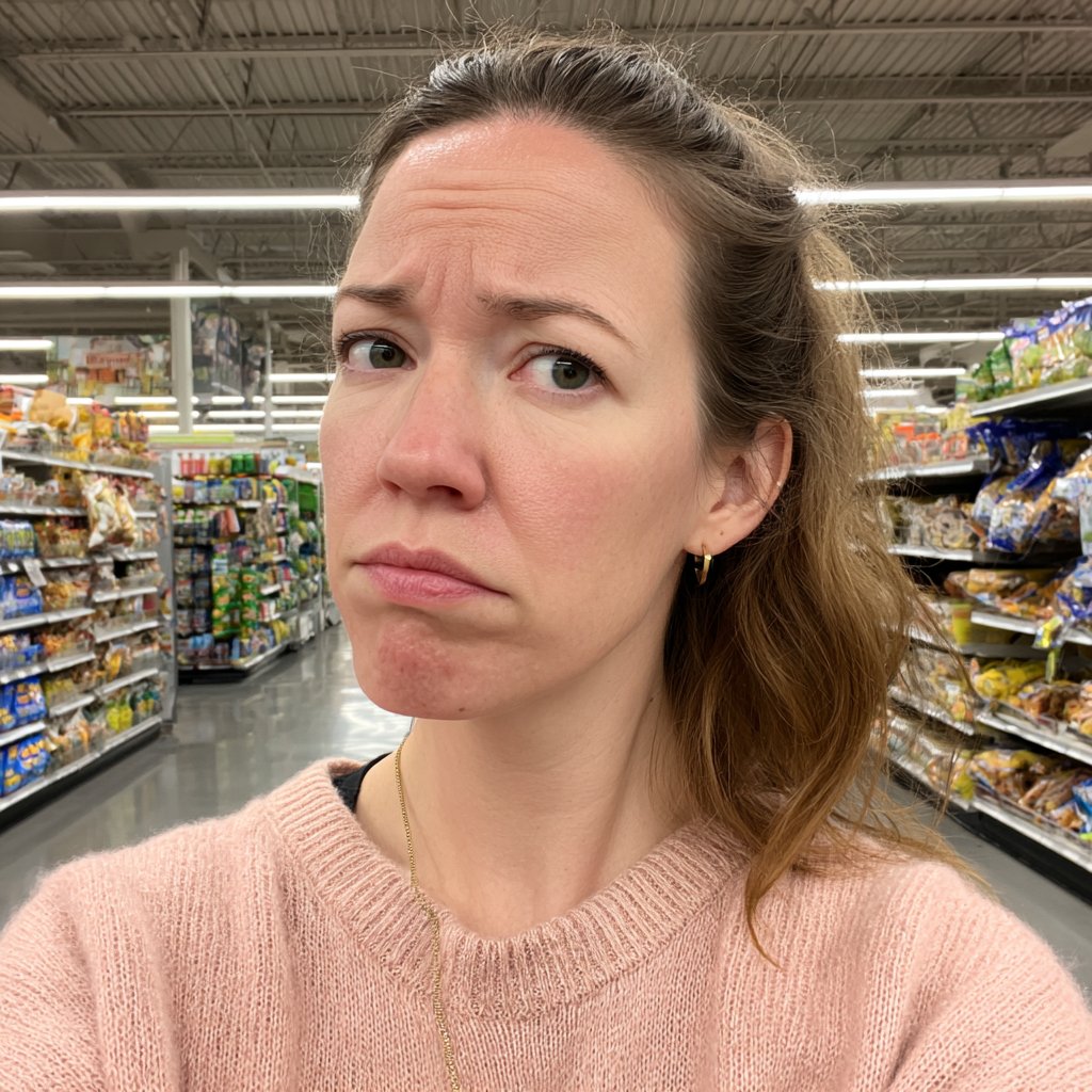 A close-up of a frowning woman | Source: Midjourney