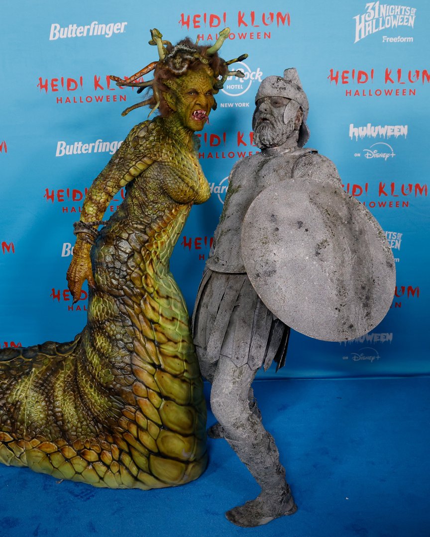 Heidi Klum and Tom Kaulitz at her 2025 Hallowe'en Party on October 31 in New York. | Source: Getty Images