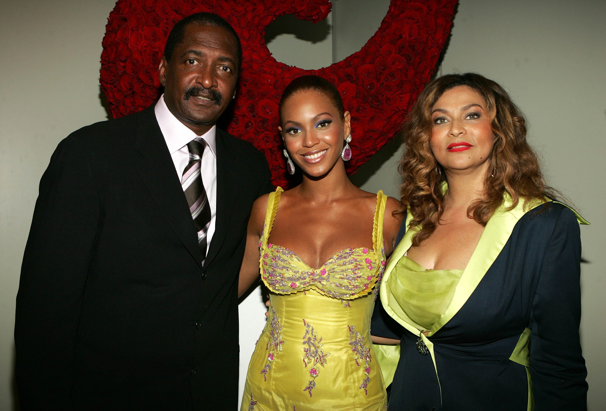 Matthew, Beyonce, and Tina Knowles seen at the