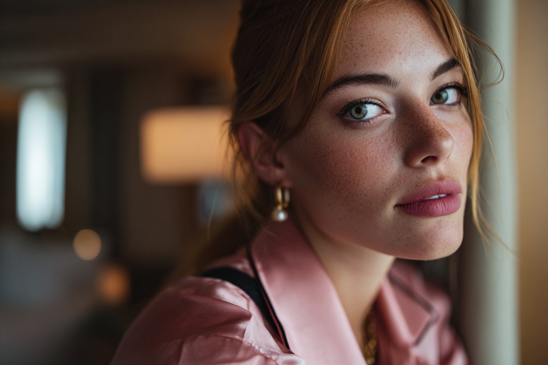 A woman sitting in a hotel room | Source: Midjourney