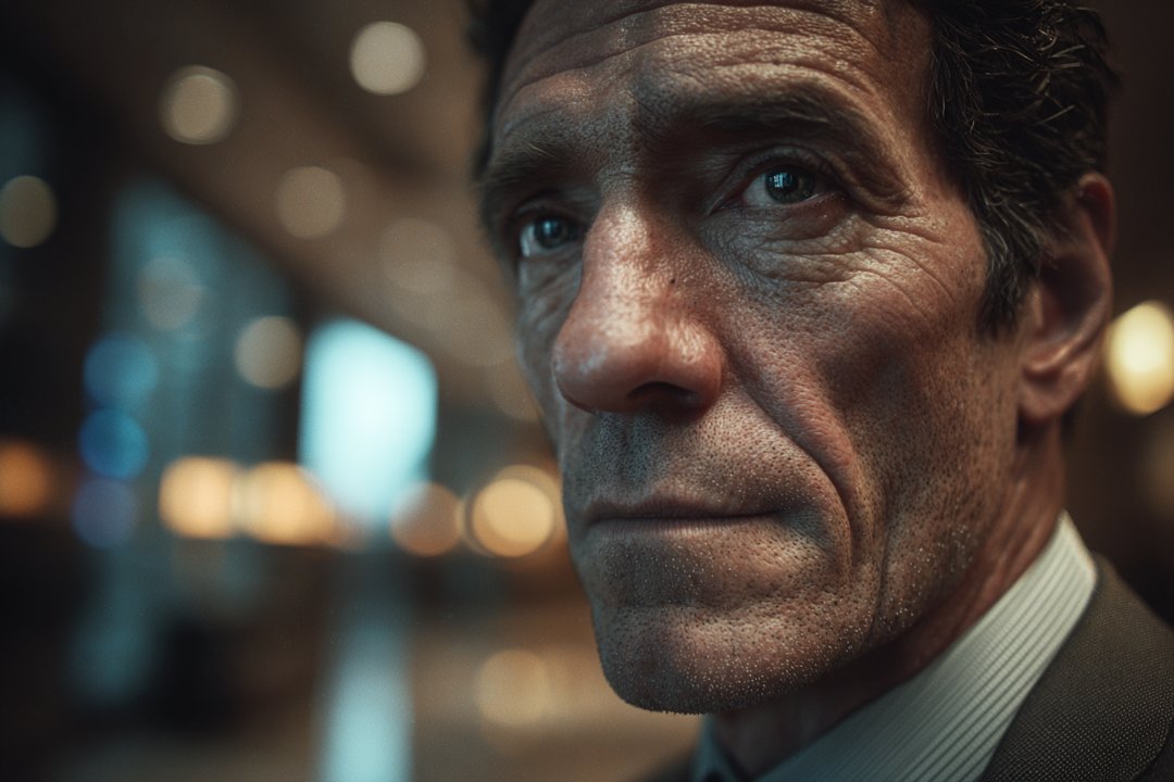 A close-up shot of a man's face | Source: Midjourney