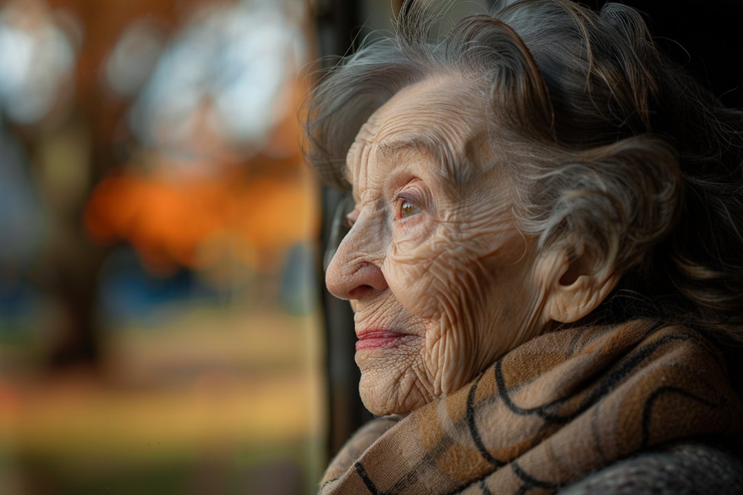 A sad elderly woman lost in thought | Source: Midjourney