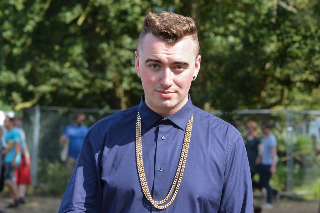 Sam Smith posed backstage on Day 4 of Latitude Festival on July 21, 2013  | Source: Getty Images