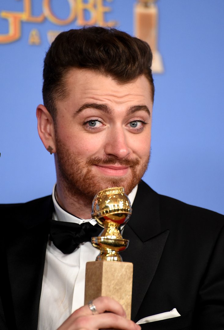 Sam Smith poses in the press room during the 73rd Annual Golden Globe Awards on January 10, 2016 | Source: Getty Images