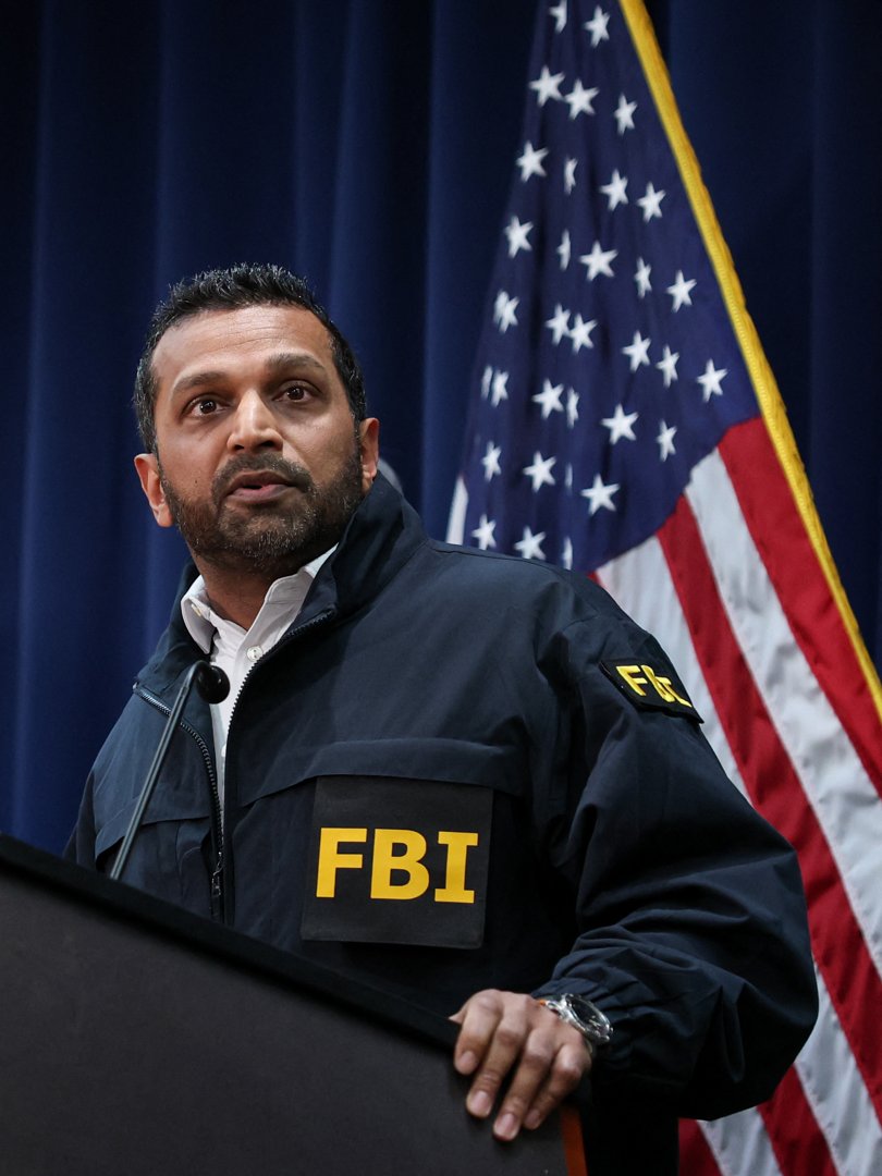 Kash Patel leads a news conference to announce arrests tied to illegal sports betting and poker game schemes in New York City on October 23, 2025 | Source: Getty Images