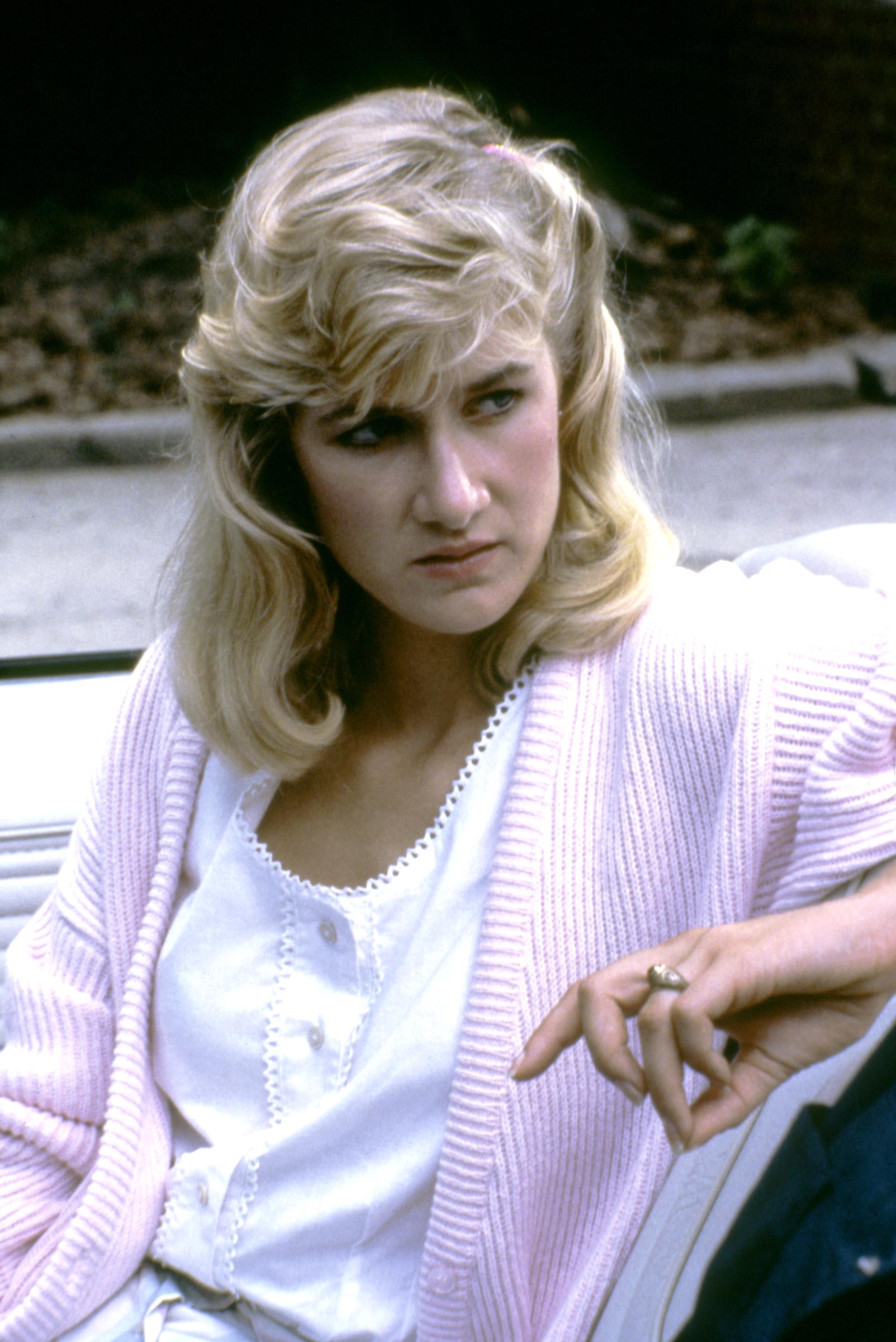 Laura Dern on the set of 