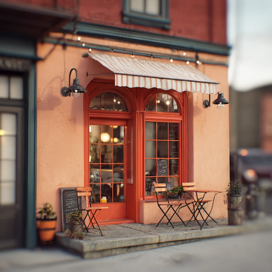A cafe storefront | Source: Midjourney