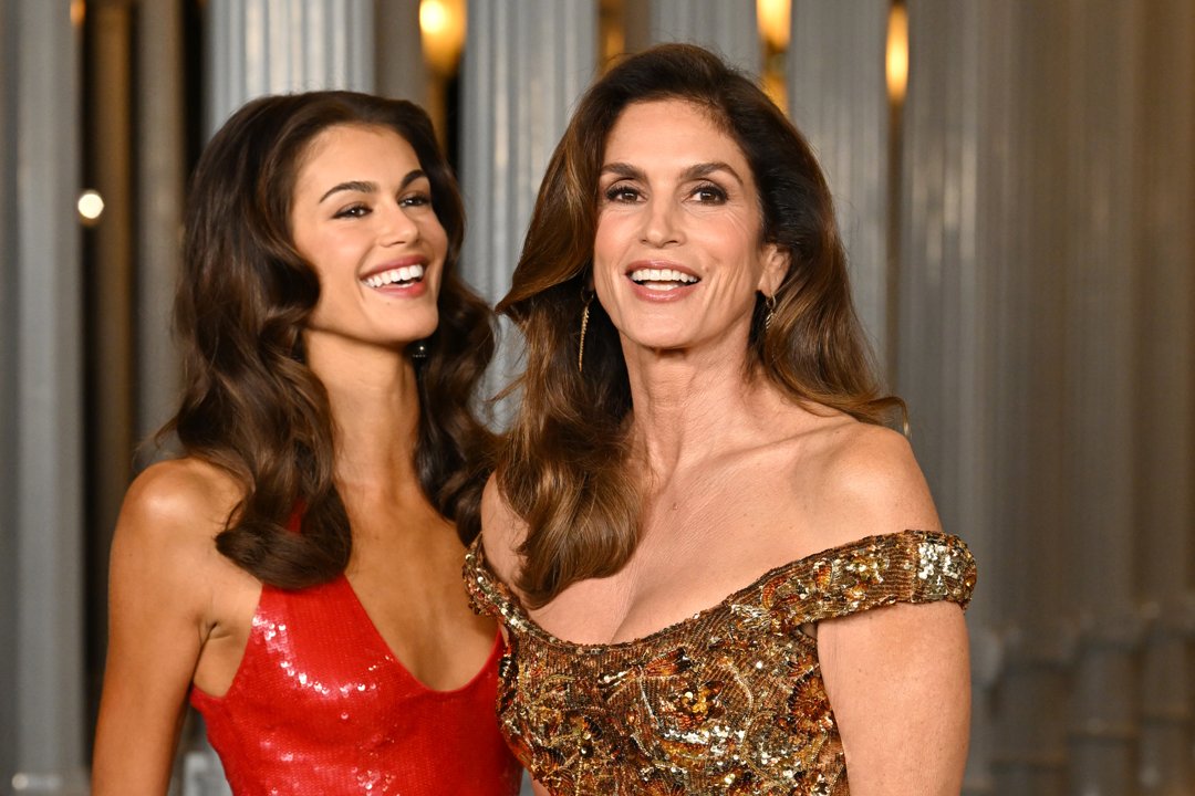 Kaia Gerber and Cindy Crawford at the LACMA Art + Film Gala on November 1, 2025, in Los Angeles, California. | Source: Getty Images