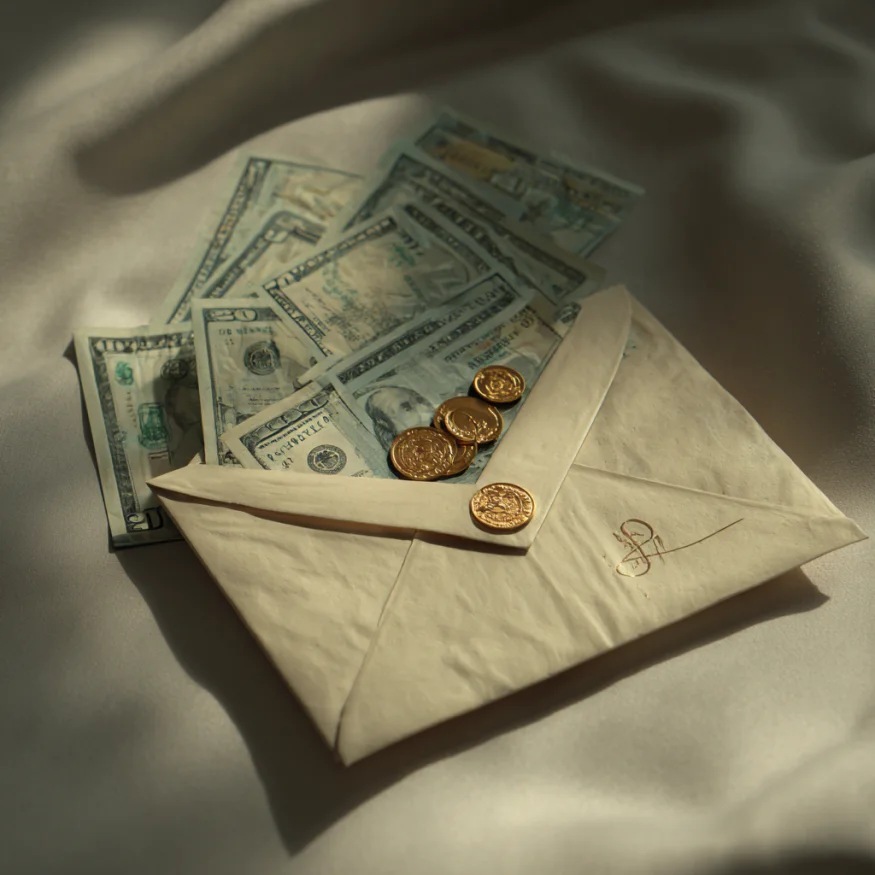 An envelope with money | Source: Midjourney