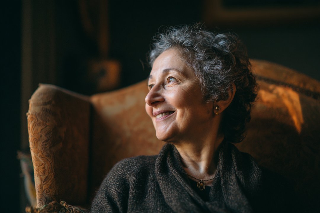 An older woman smiling | Source: Midjourney