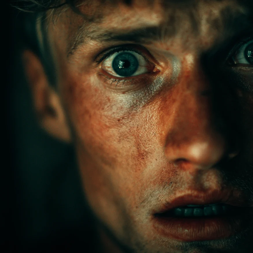 A man looking scared | Source: Midjourney