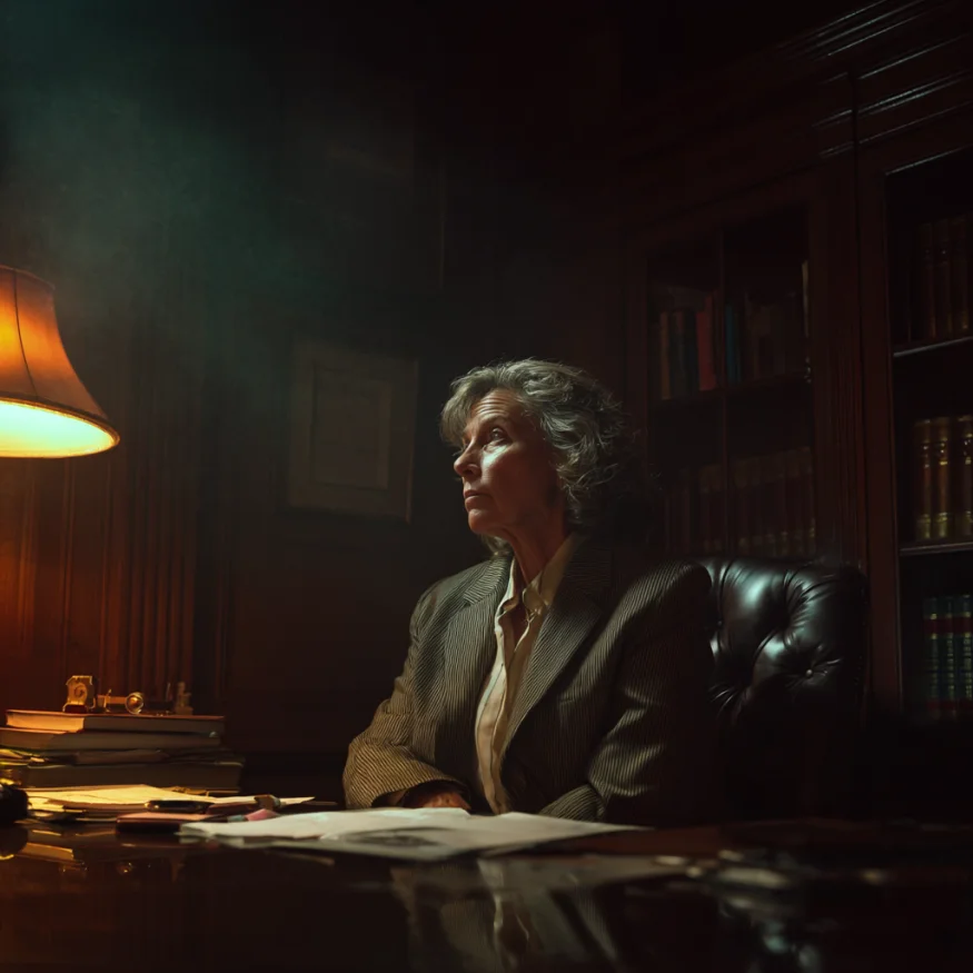 A woman in a lawyer's office | Source: Midjourney