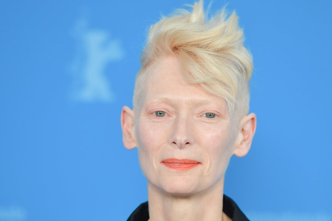 Tilda Swinton at the Honorary Golden Bear photocall during the 75th Berlinale International Film Festival Berlin on February 14, 2025, in Germany. | Source: Getty Images