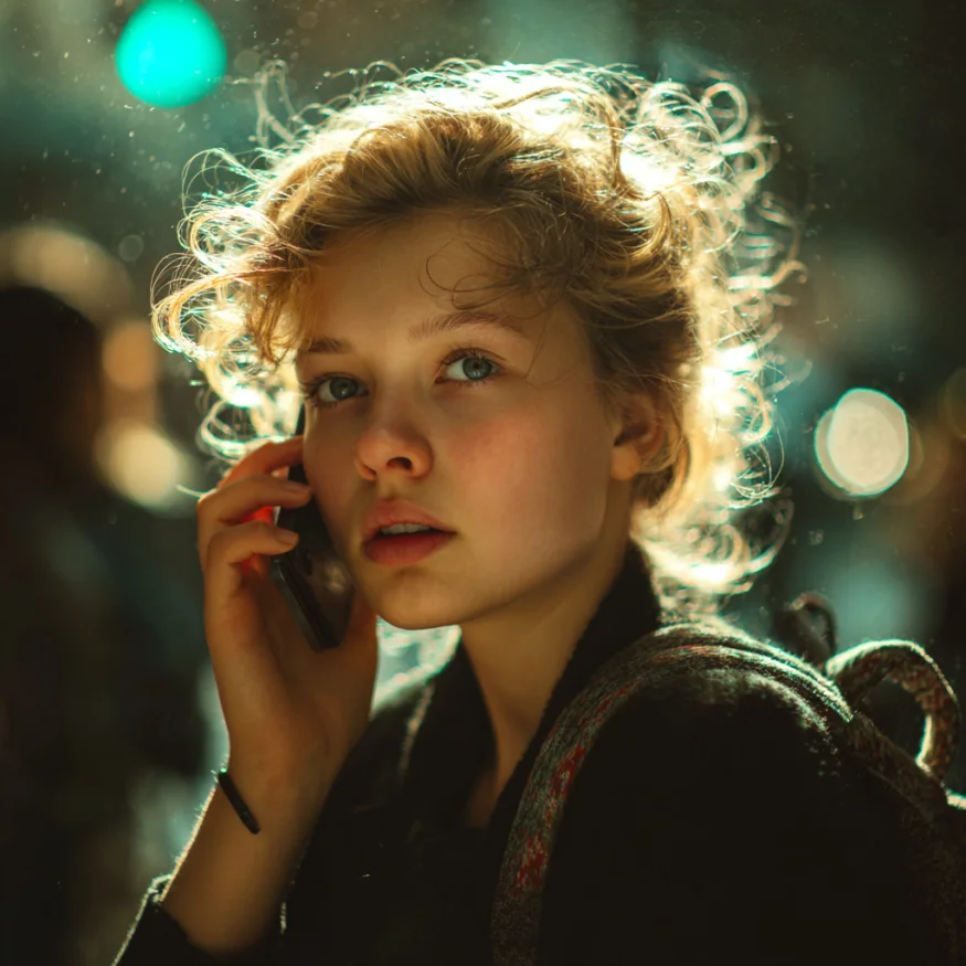 A woman talking on the phone | Source: Midjourney