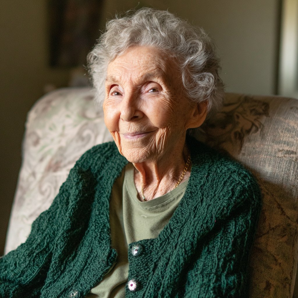 A smiling old woman | Source: Midjourney