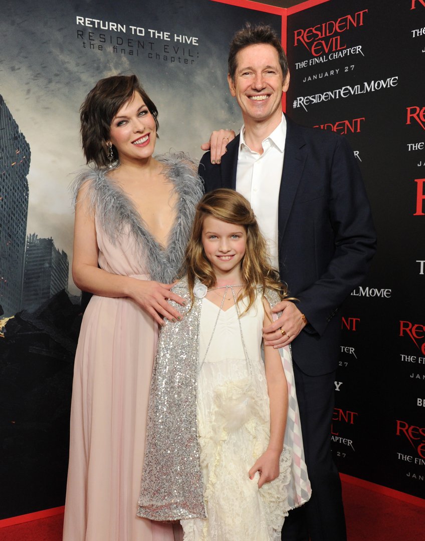 Milla Jovovich, 41, Paul W.S. Anderson, 51, and Ever Anderson, 9, arrived at the premiere of