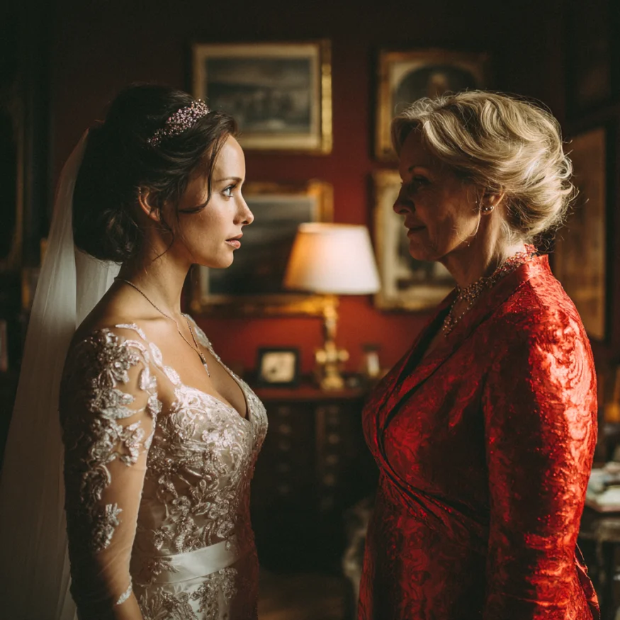 A bride and her mother-in-law talking | Source: Midjourney