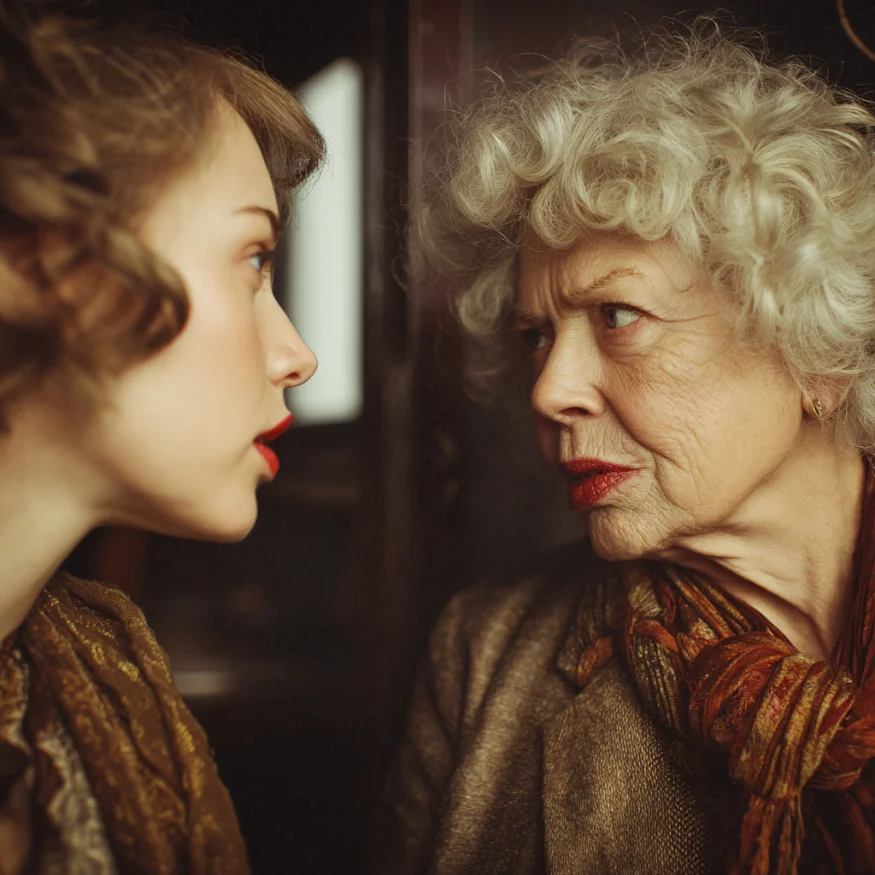 Two women talking | Source: Midjourney