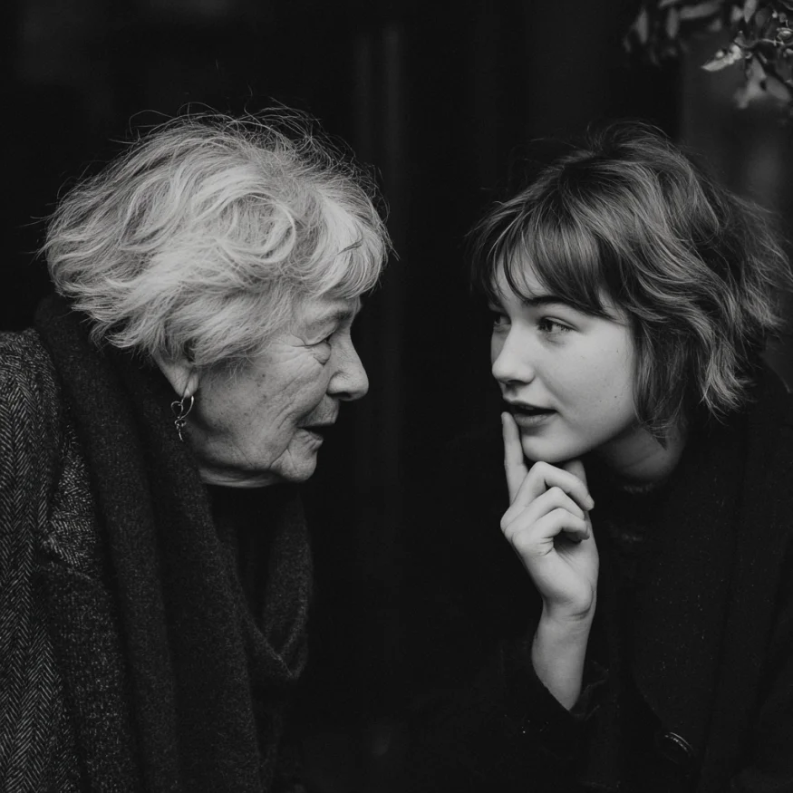 Two women talking | Source: Midjourney