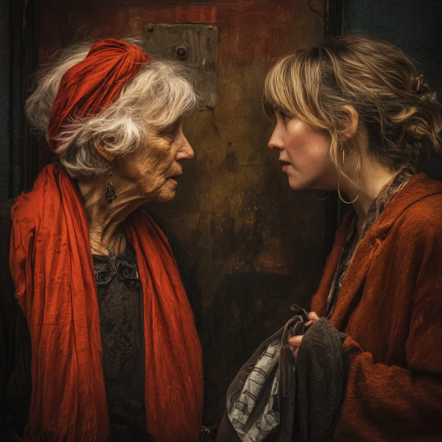 Two women talking | Source: Midjourney