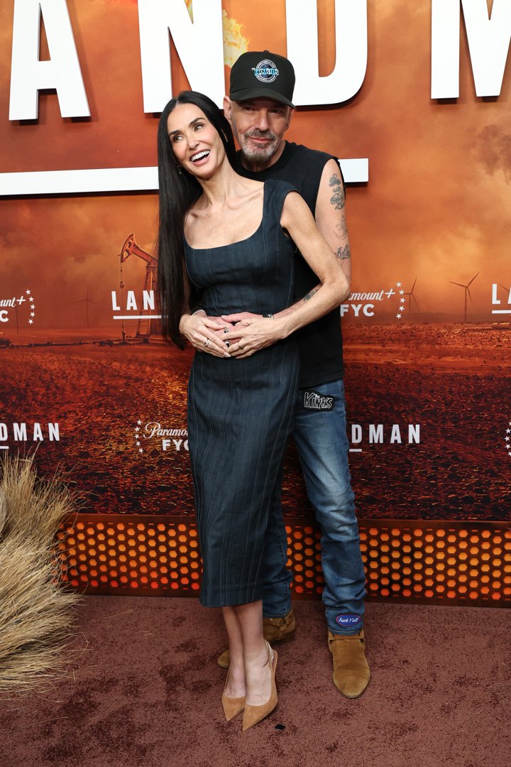 Demi Moore and Billy Bob Thornton are photographed at the screening of Paramount+'s