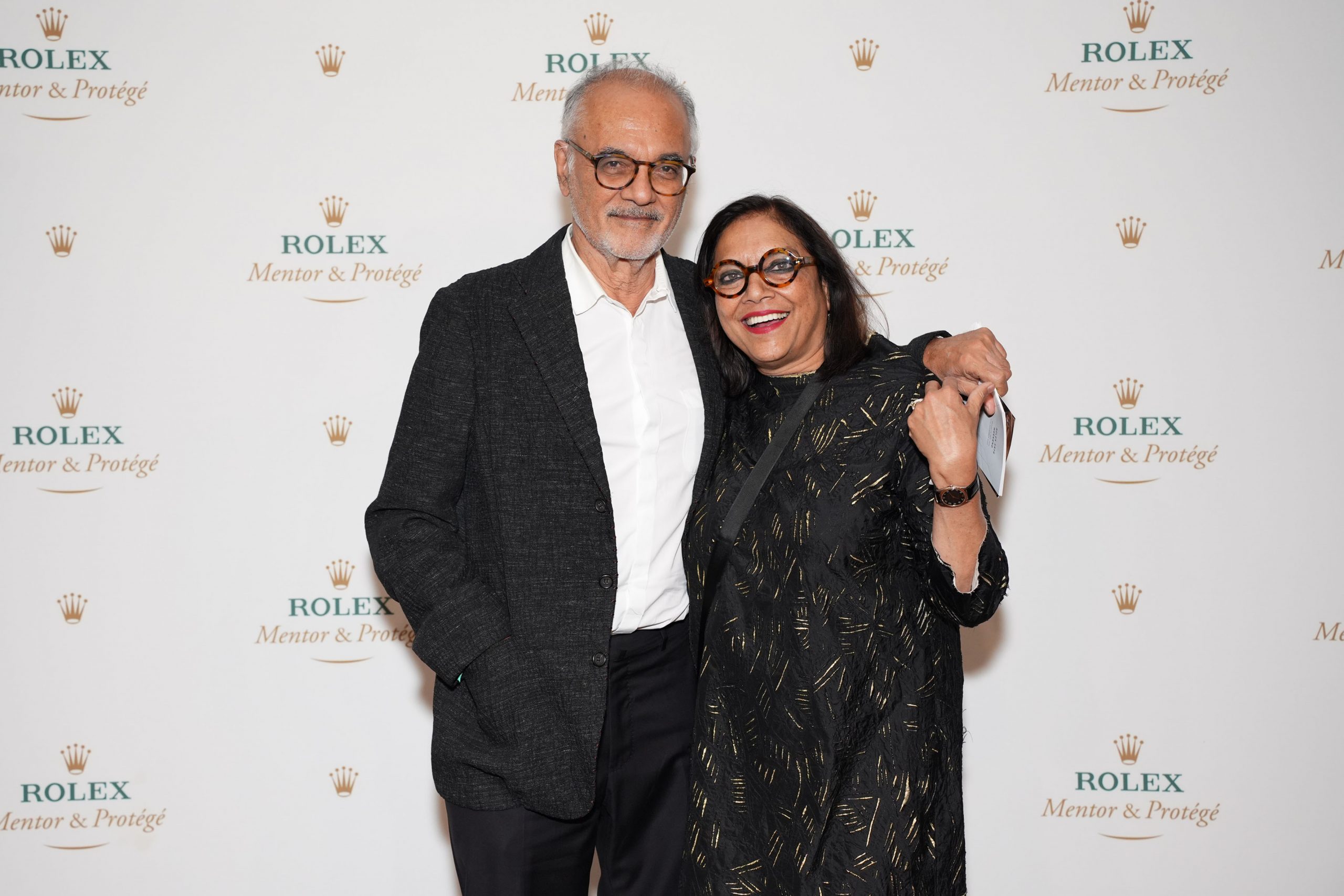 Mahmood Mamdani and Mira Nair attend the Rolex Arts Weekend 2022 at the Brooklyn Academy of Music on September 9. | Source: Getty Images