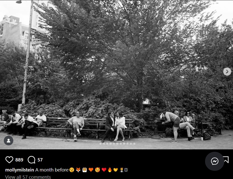 Molly Milstein and Sam Michael Fox pictured after their wedding ceremony, dated November 5, 2025 | Source: Instagram/mollymilstein