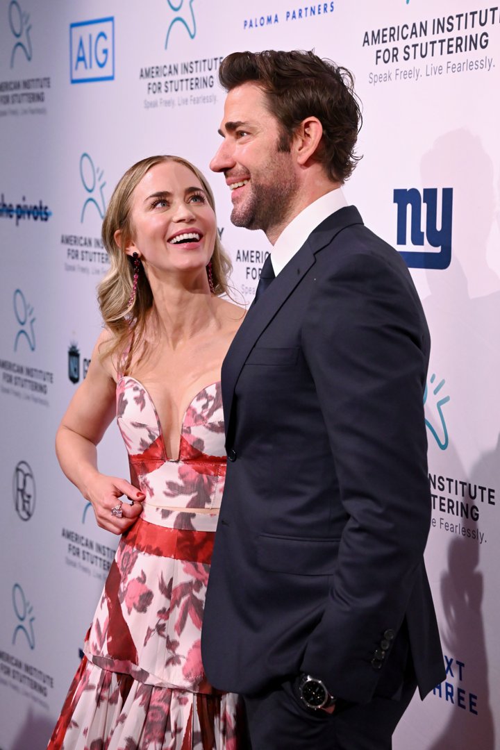 Emily Blunt and John Krasinski at the American Institute for Stuttering 18th Annual Gala on September 16, 2024, in New York. | Source: Getty Images