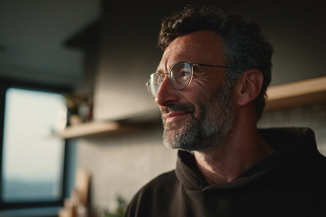 A man standing in his house | Source: Midjourney