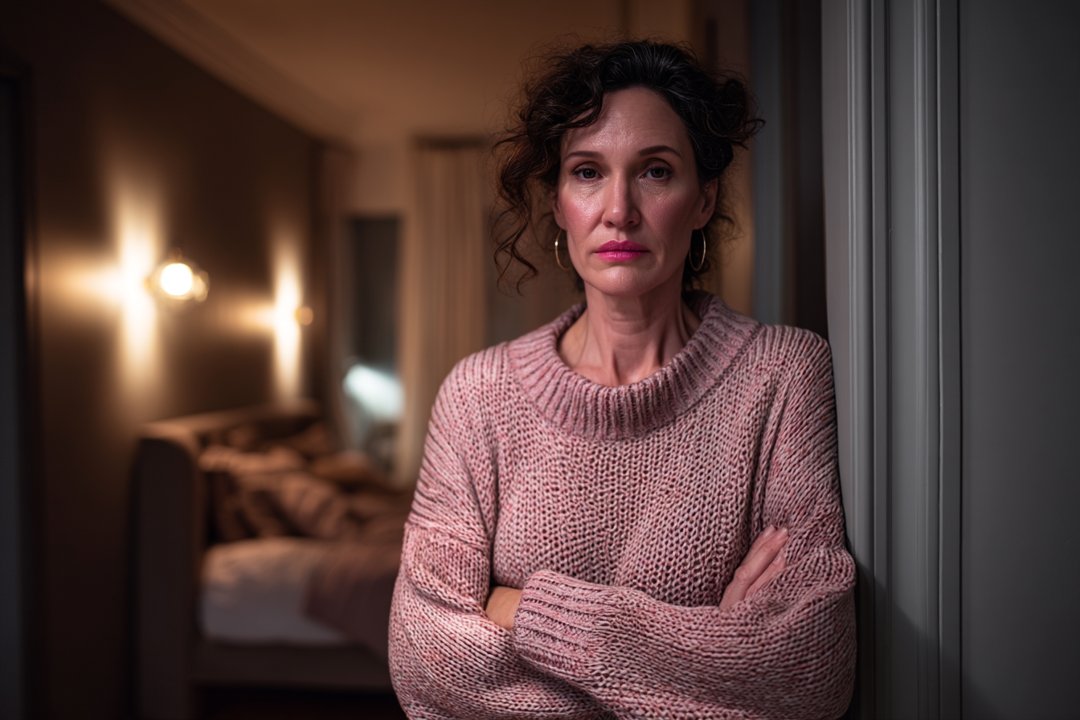 A woman standing in her stepdaughter's room | Source: Midjourney