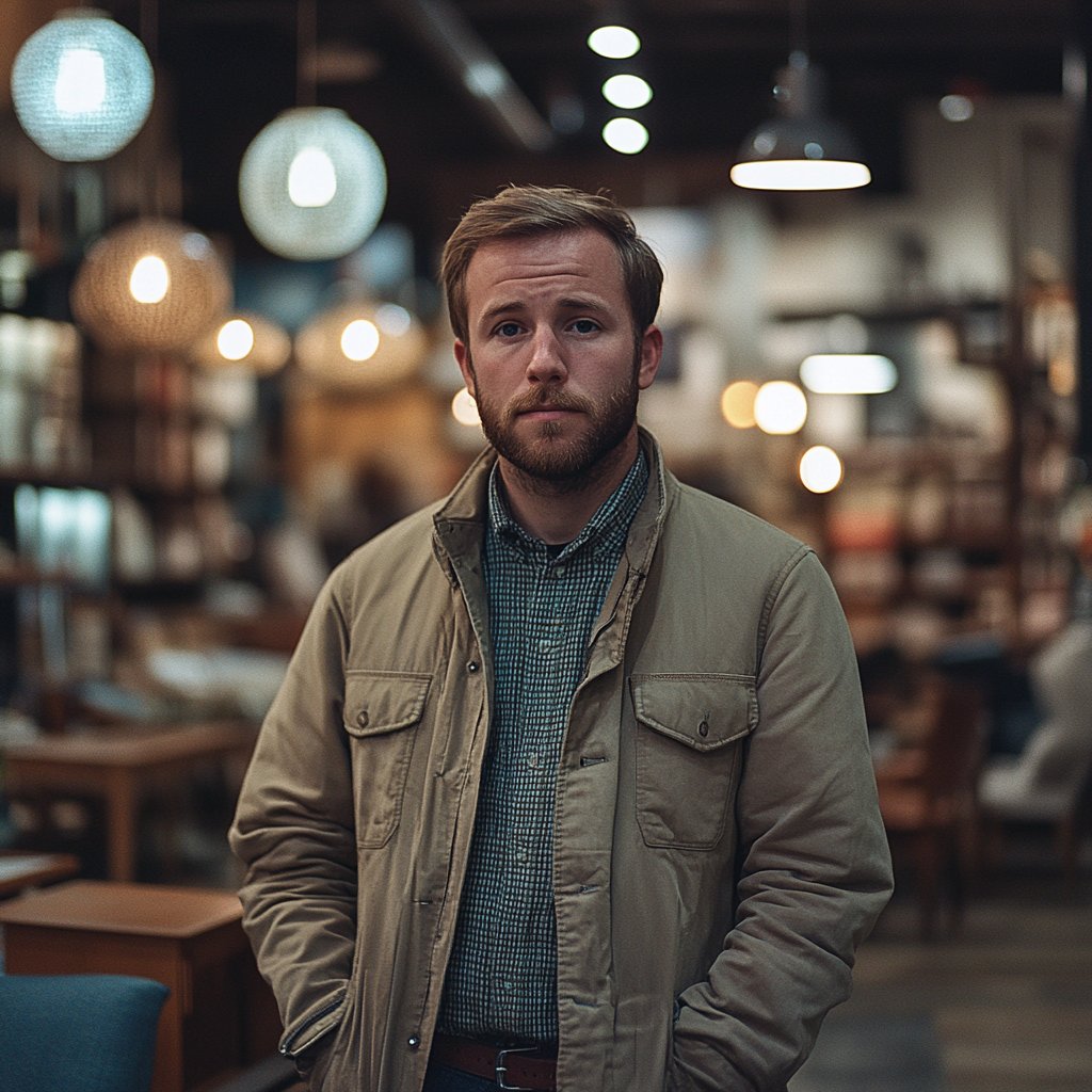 A man in a store | Source: Midjourney