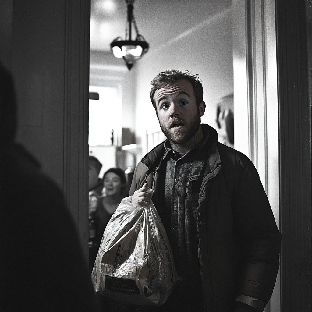 A shocked man at a party | Source: Midjourney