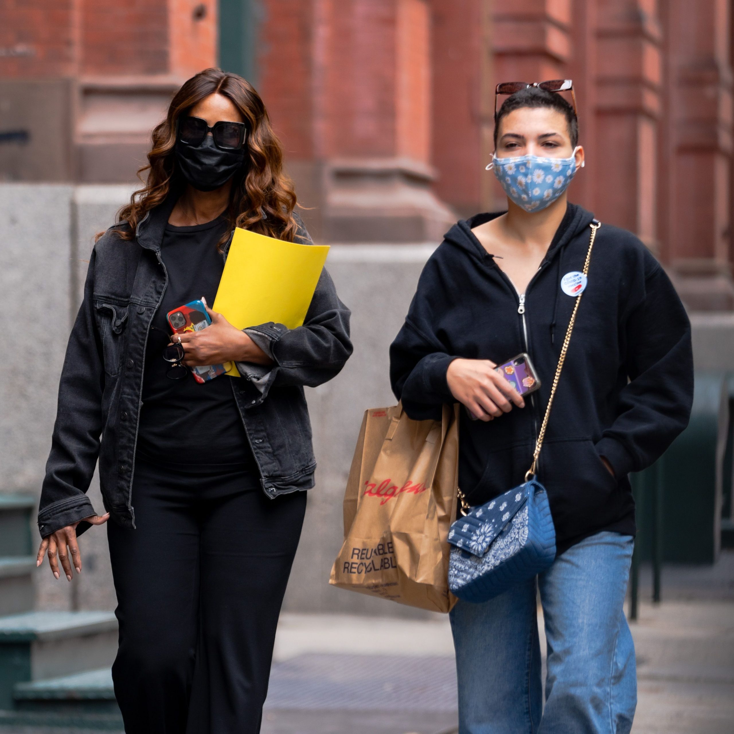 Iman and Alexandria Jones were spotted in SoHo, New York City, on April 19, 2021, wearing masks during a rare mother-daughter outing. They kept it casual as they enjoyed some quality time together.