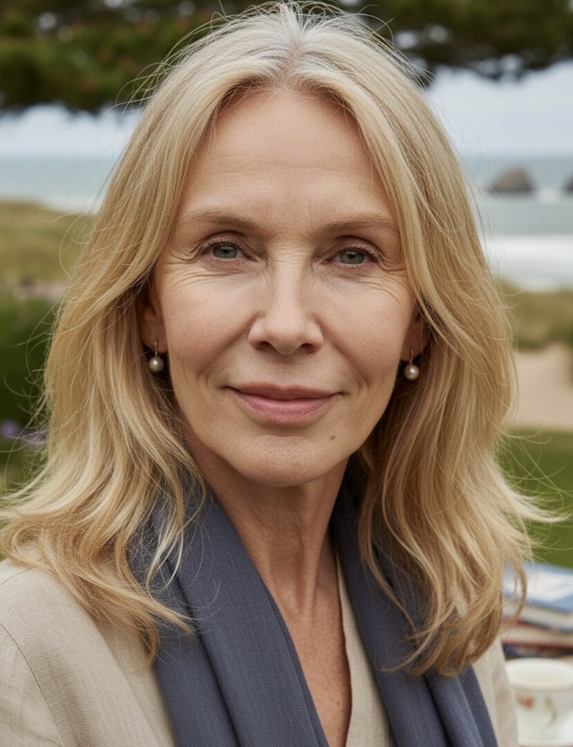 How Trudie Styler would've possibly looked if she hadn't needed so many surgeries after the van accident. The difference is subtle but still clear to see as her age lines are more pronounced and natural. | Source: Grok