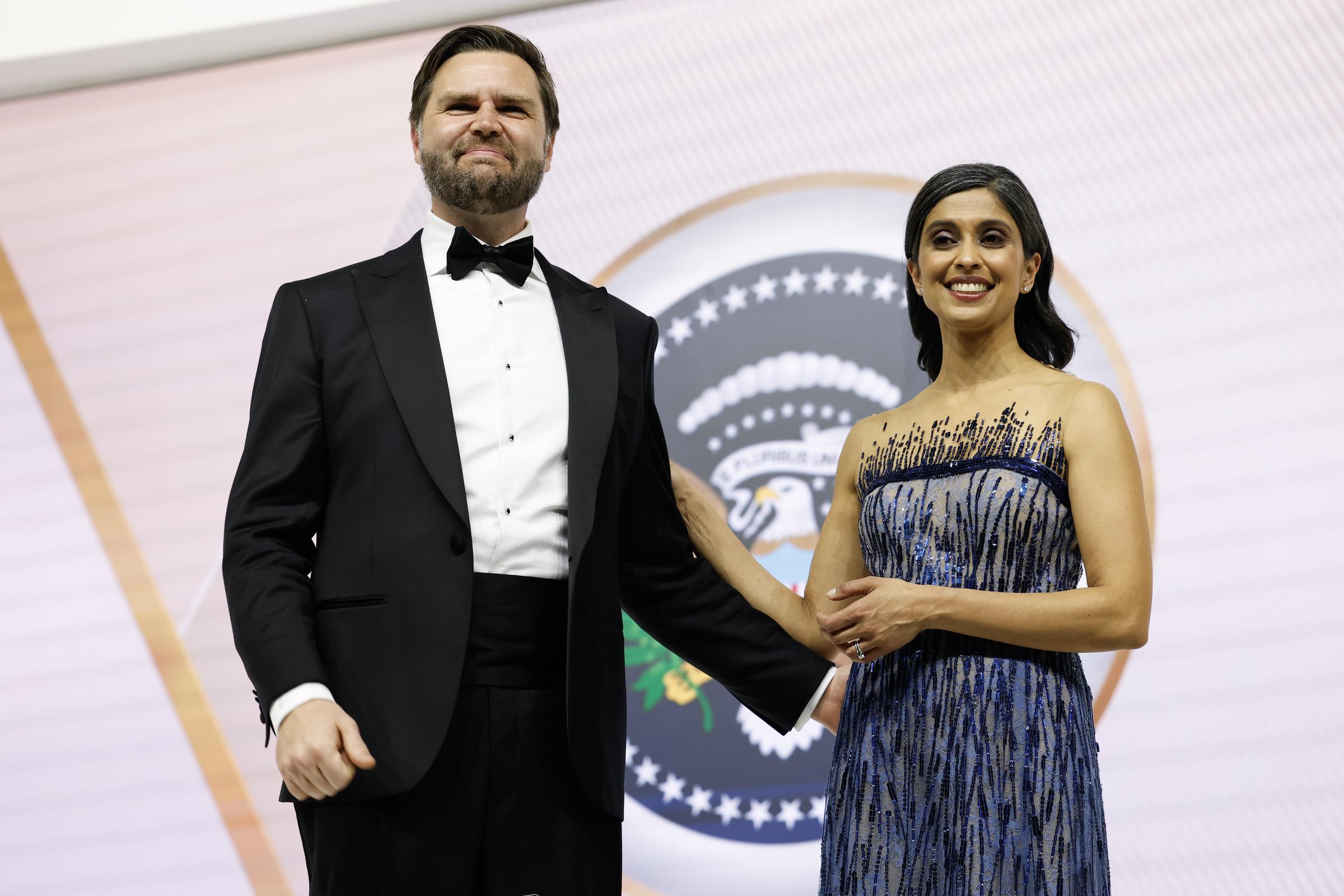 JD and Usha Vance at the Commander-in-Chief Ball on January 20, 2025, in Washington, DC. | Source: Getty Images