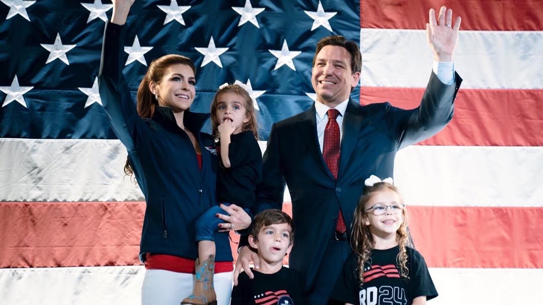 Casey and Ron DeSantis with their children from a post dated November 8, 2023. | Source: Instagram/caseydesantis