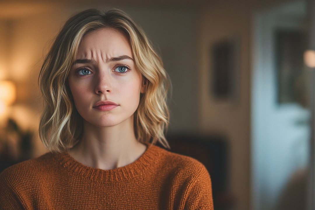 An anxious woman lost in thought | Source: Midjourney